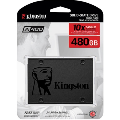 HD SSD KINGSTON A400, 480GB, SATA, LEITURA 500MB/S
